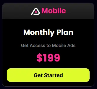 AdPlexity Mobile Pricing
