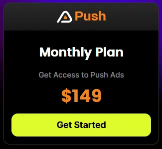 AdPlexity Push Pricing