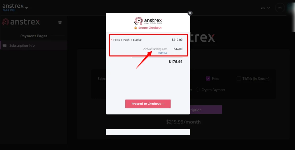 Anstrex Combo Plans Discount(Native + Push + Pops)