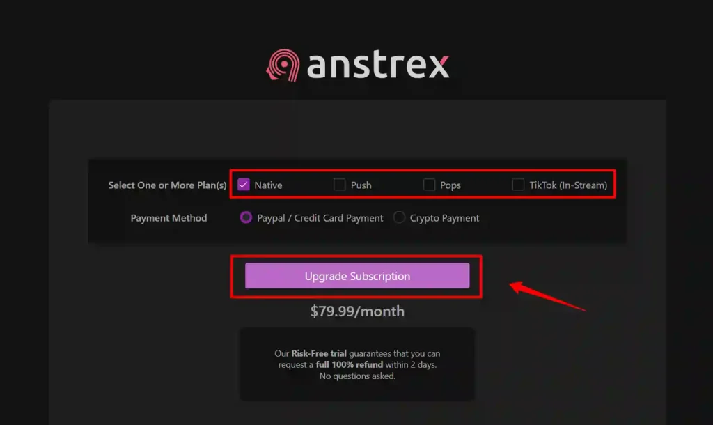 Select your Plan for Anstrex Discount