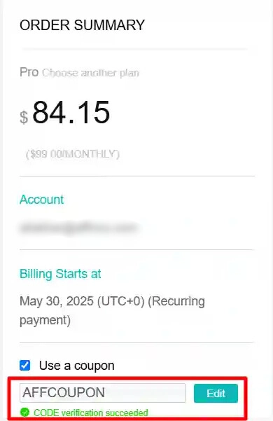 Bigspy Discounted Pricing with AFFCOUPON